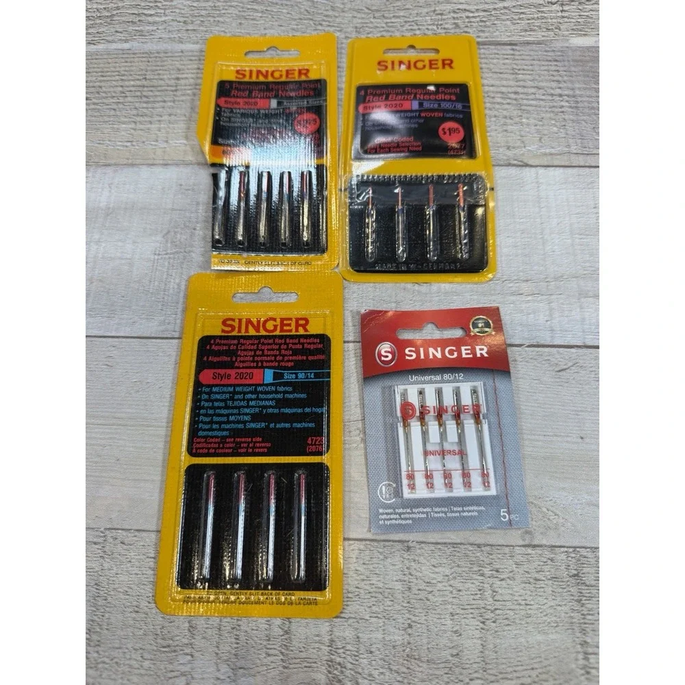 Singer Sewing Machine Needles Lot Style 2020 Red Band 80 90 100 Universal